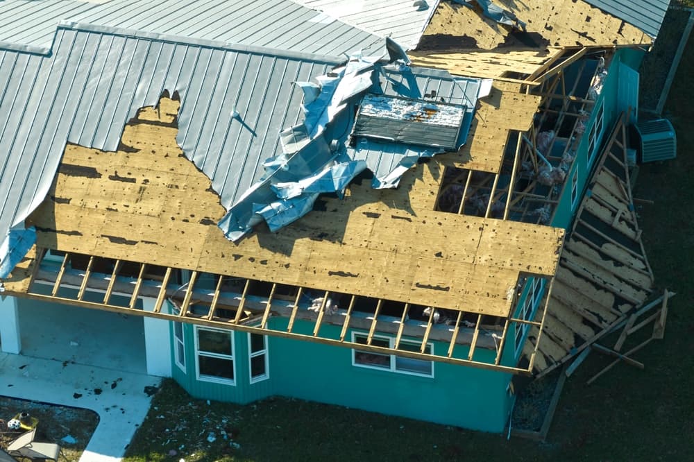 Hurricane Ian ravaged a residential area, leaving homes destroyed and underscoring the devastating impact of natural disasters and their aftermath.